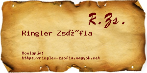 Ringler Zsófia névjegykártya